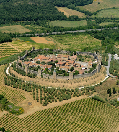 Monteriggioni as seen from above