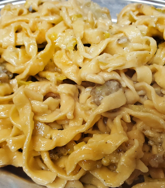 Homemade pasta with Tuscan ragù at A Casa di Dona near San Gimignano